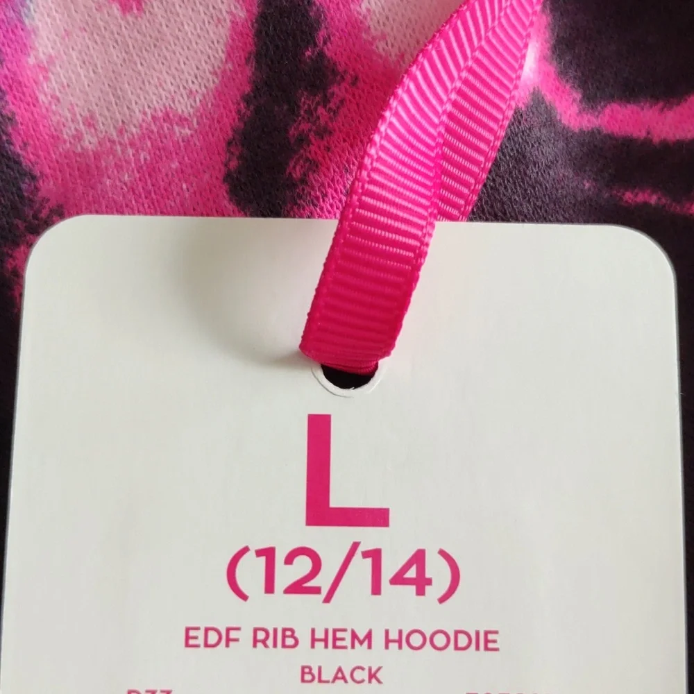 NWT Justice LG(12/14) Tie Dye Cropped Hoodie